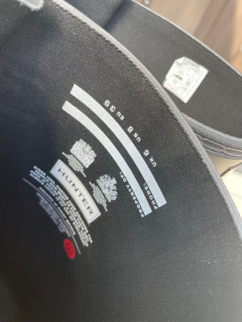 HUNTER ブラック 長靴 バックル付き　24cm 25cm 2足セット