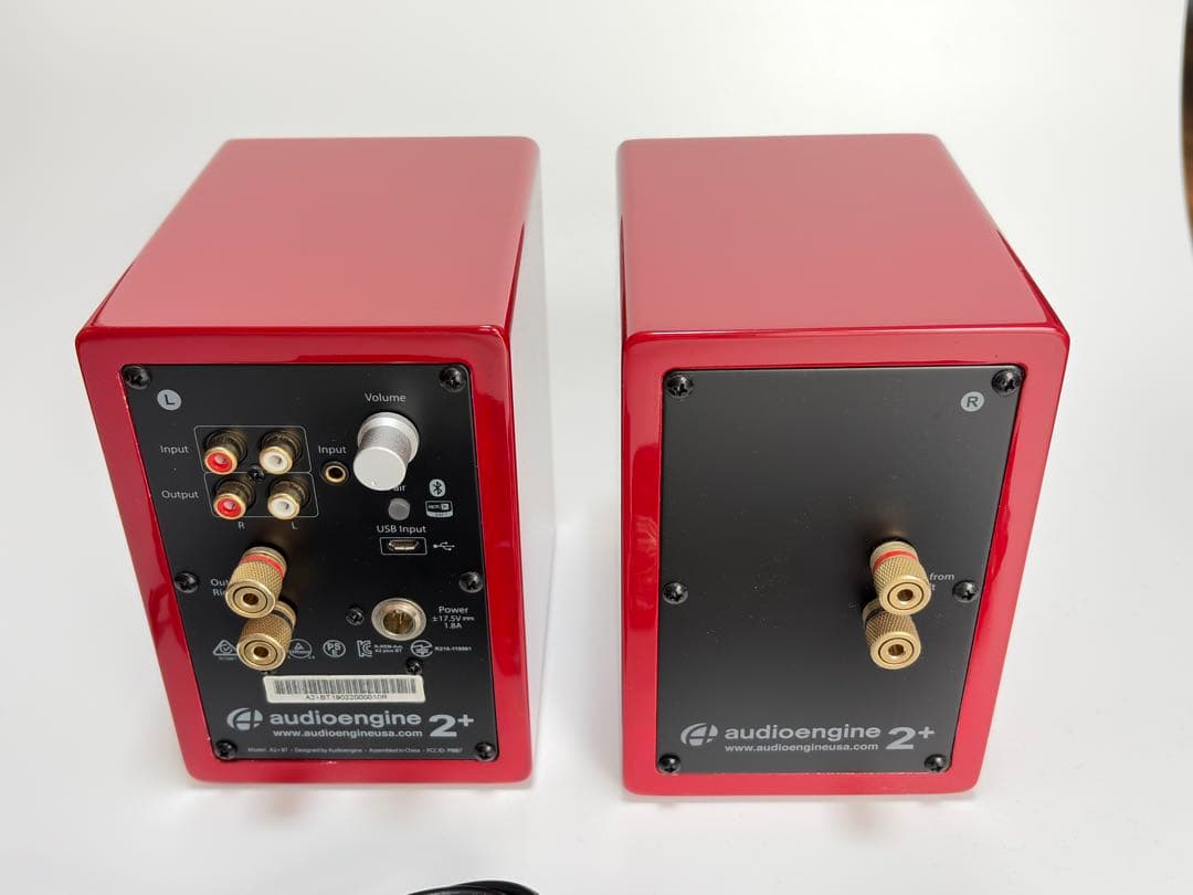 audio engine A2+ レッド スピーカー 本体 + アダプター