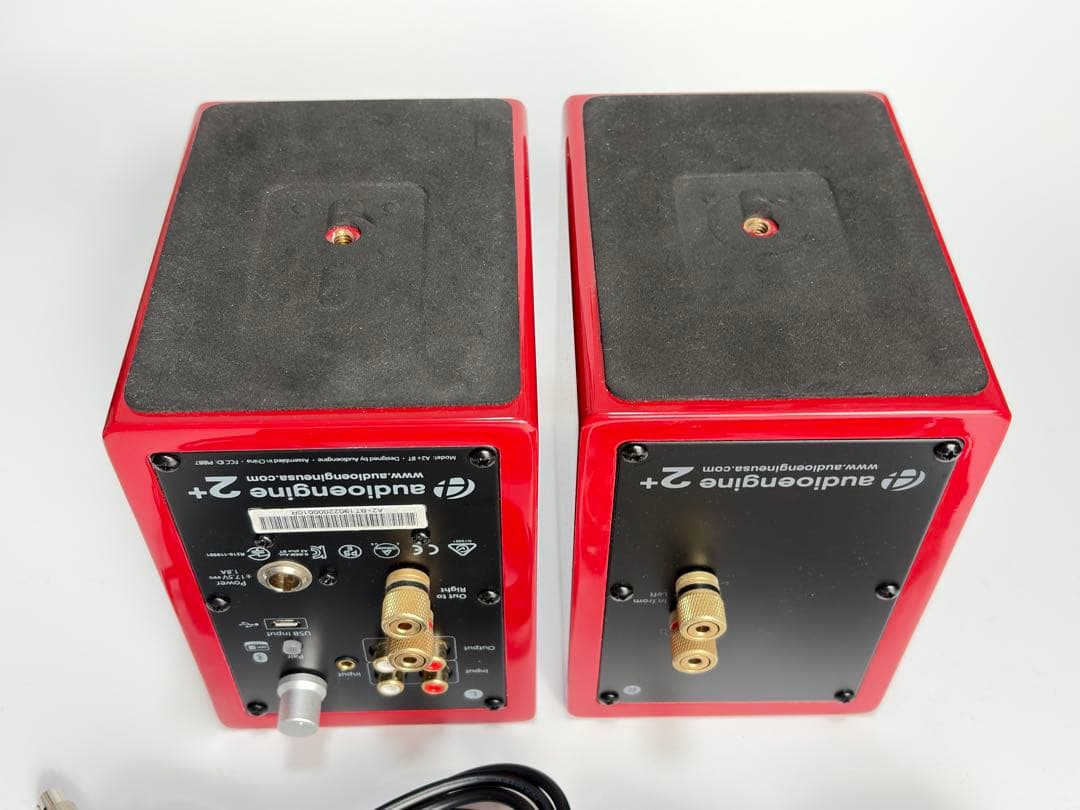 audio engine A2+ レッド スピーカー 本体 + アダプター