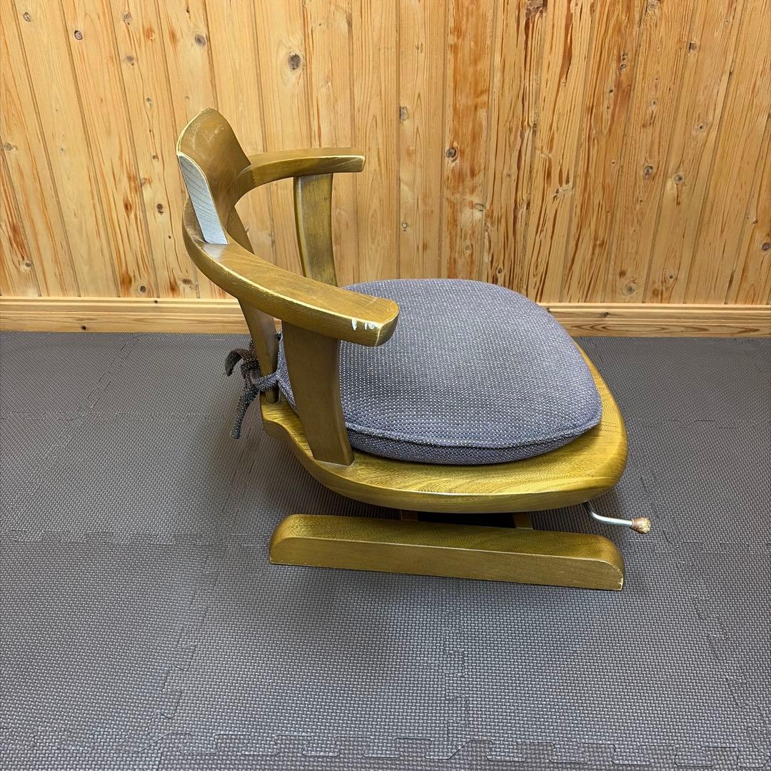 希少 karimoku カリモク 回転 座椅子 肘掛け 座面クッション