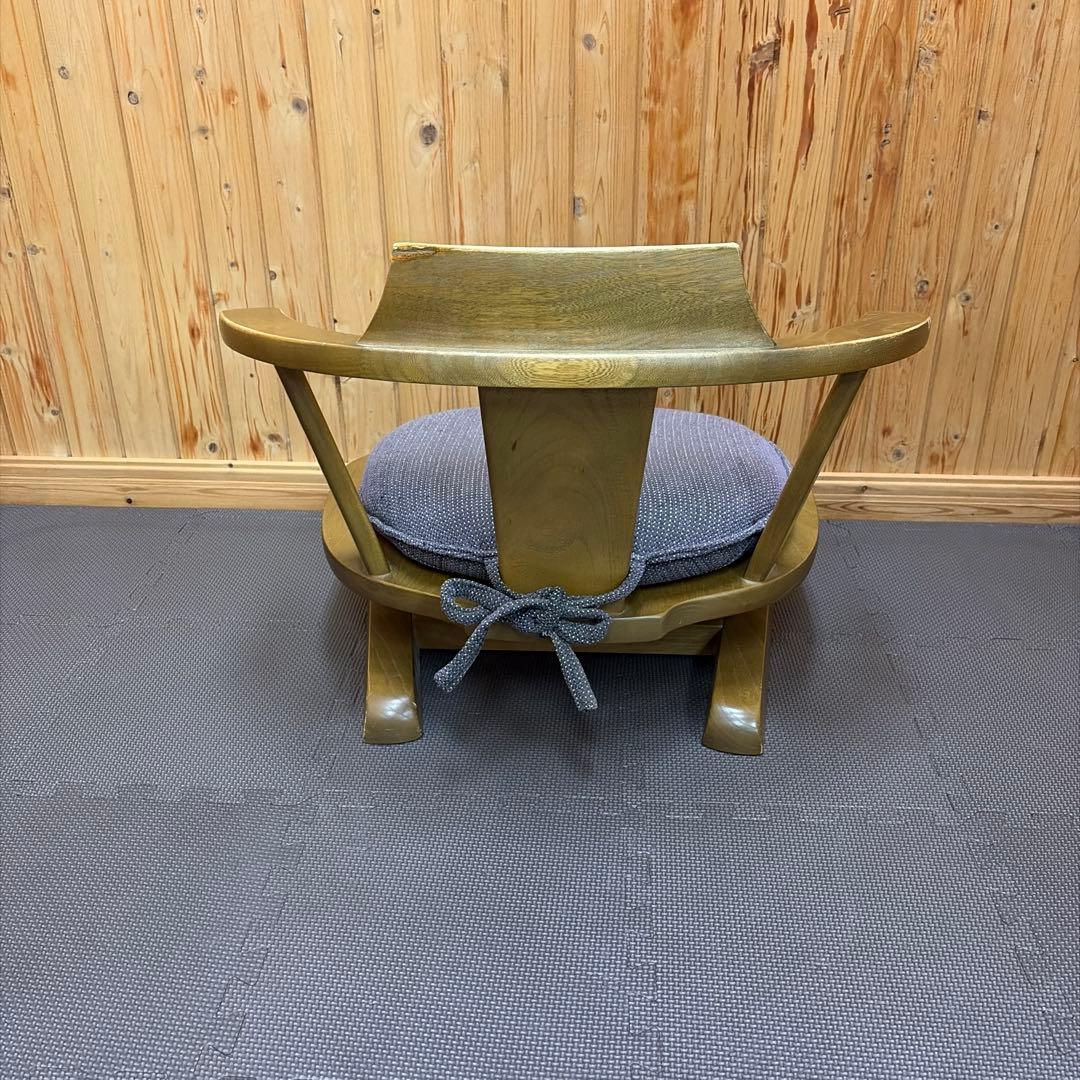 希少 karimoku カリモク 回転 座椅子 肘掛け 座面クッション