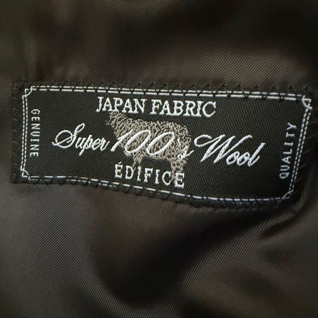 【未使用級】エディフィス ウール グレーチェック スーツ セットアップ S