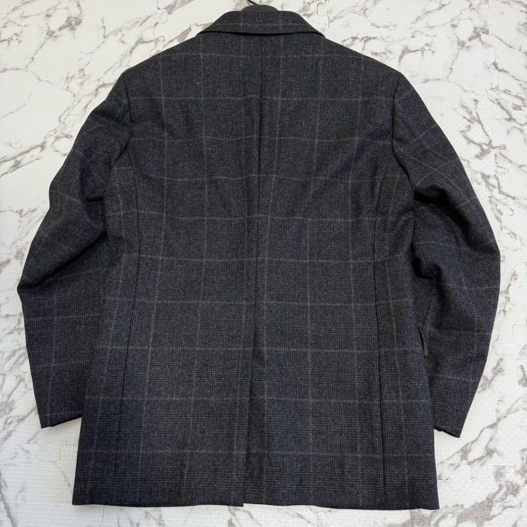【未使用級】エディフィス ウール グレーチェック スーツ セットアップ S