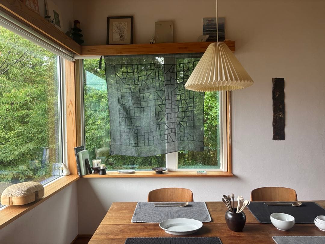 希少　ポジャギ 　ヴィンテージ　モシ　麻　韓国　工芸　黒　李朝　繕いあり