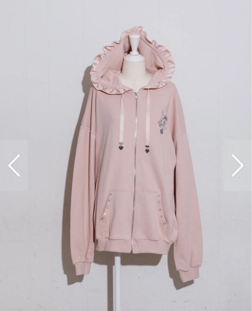 【大人気】pium べリエちゃん パーカー ピンク　ピウム　ビジュー