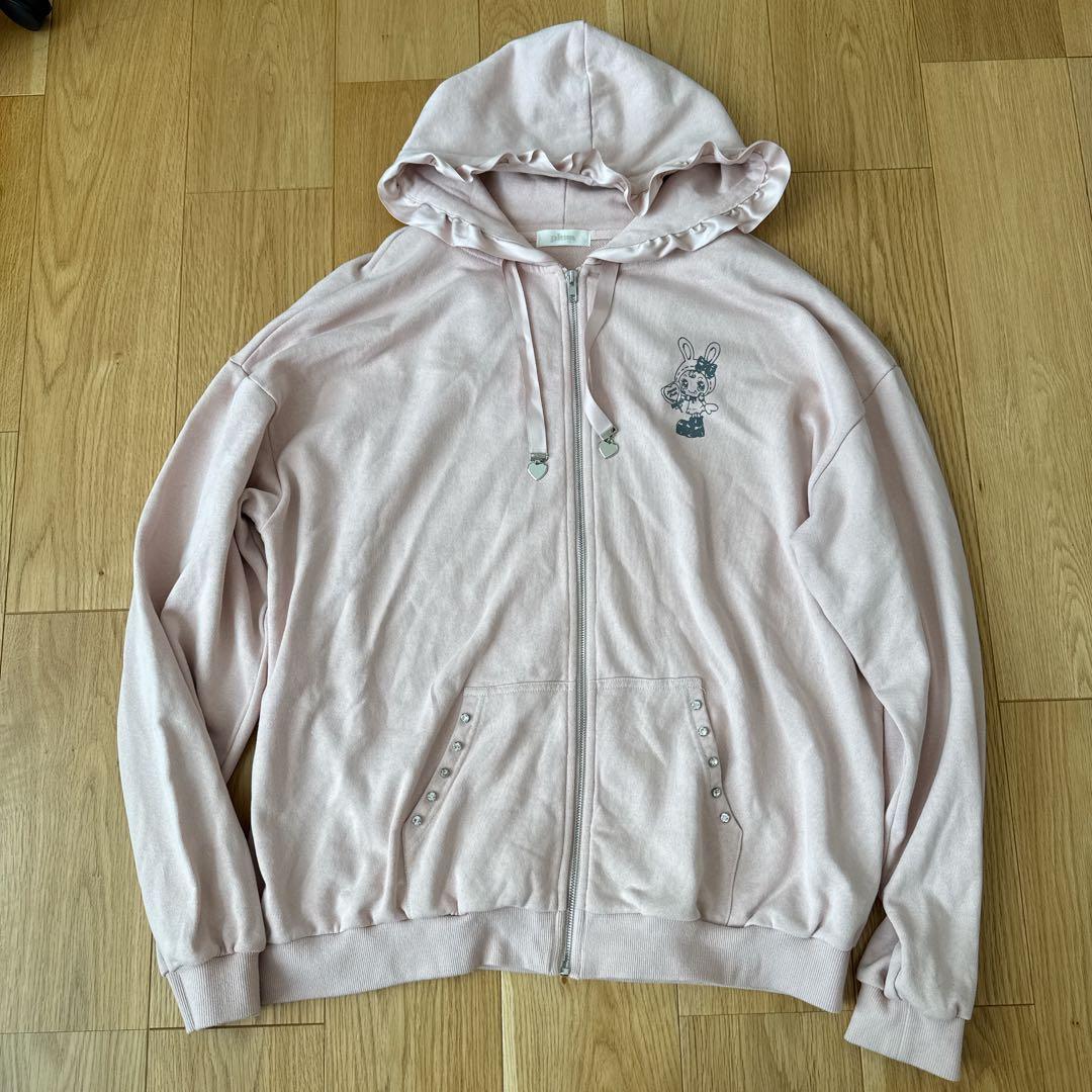 【大人気】pium べリエちゃん パーカー ピンク　ピウム　ビジュー