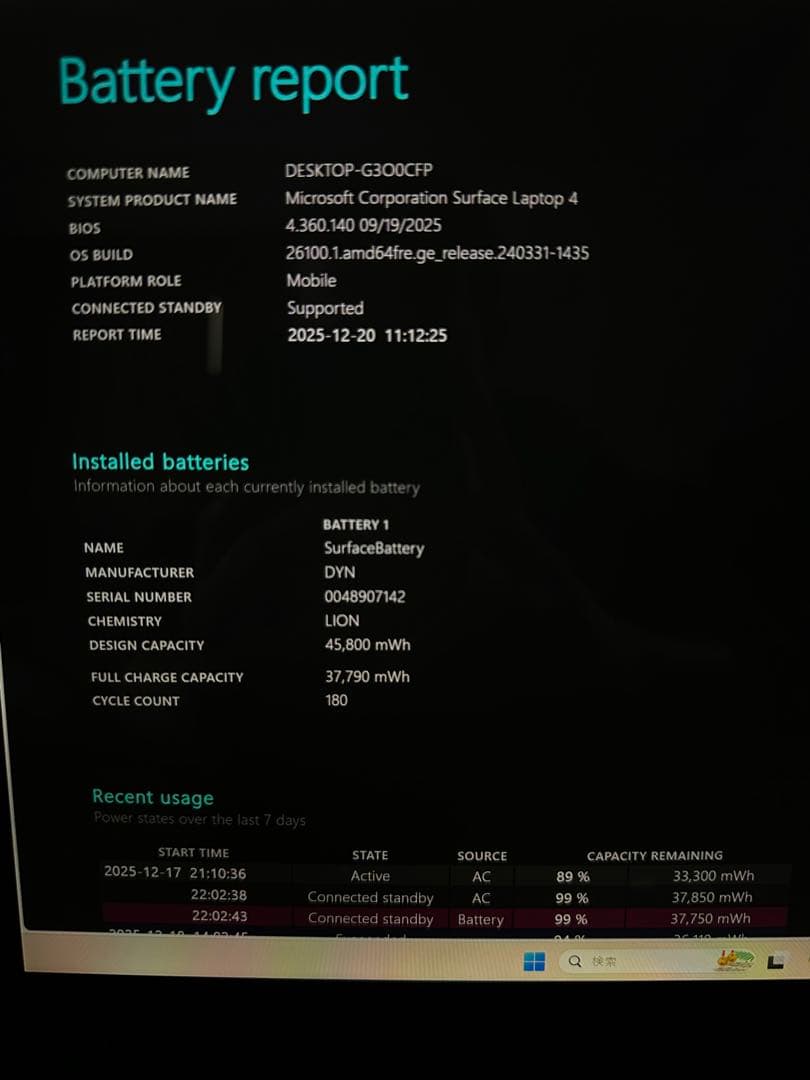 14.Surface Laptop 4 Ryzen 7 16Gb タッチパネル