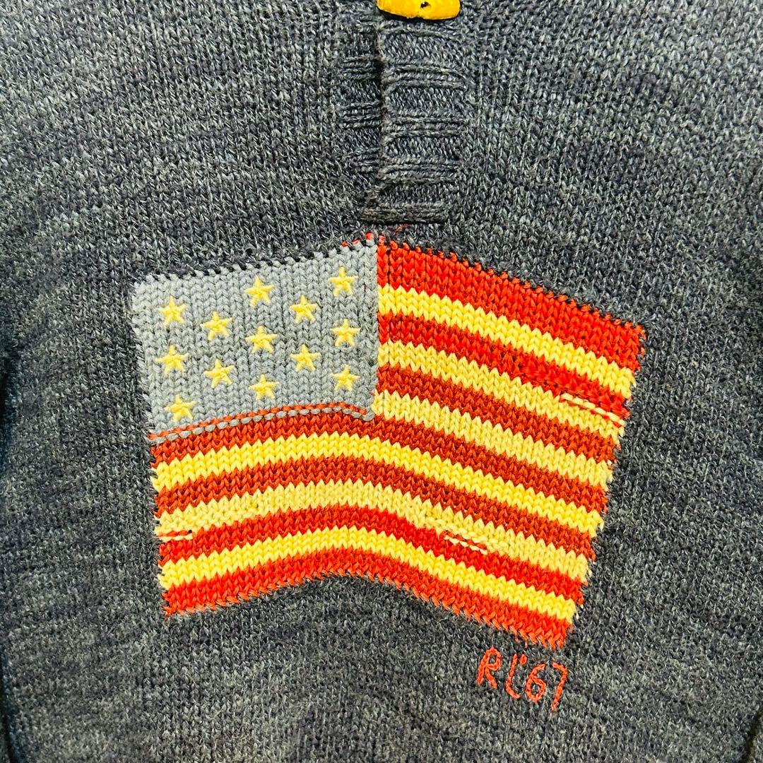 POLO RALPH LAUREN ラルフローレン フードニット 星条旗 XL