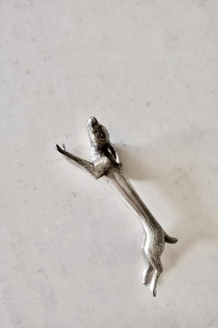 sold フランス 駆け抜ける永遠のウサギとカトラリーレスト アンティーク