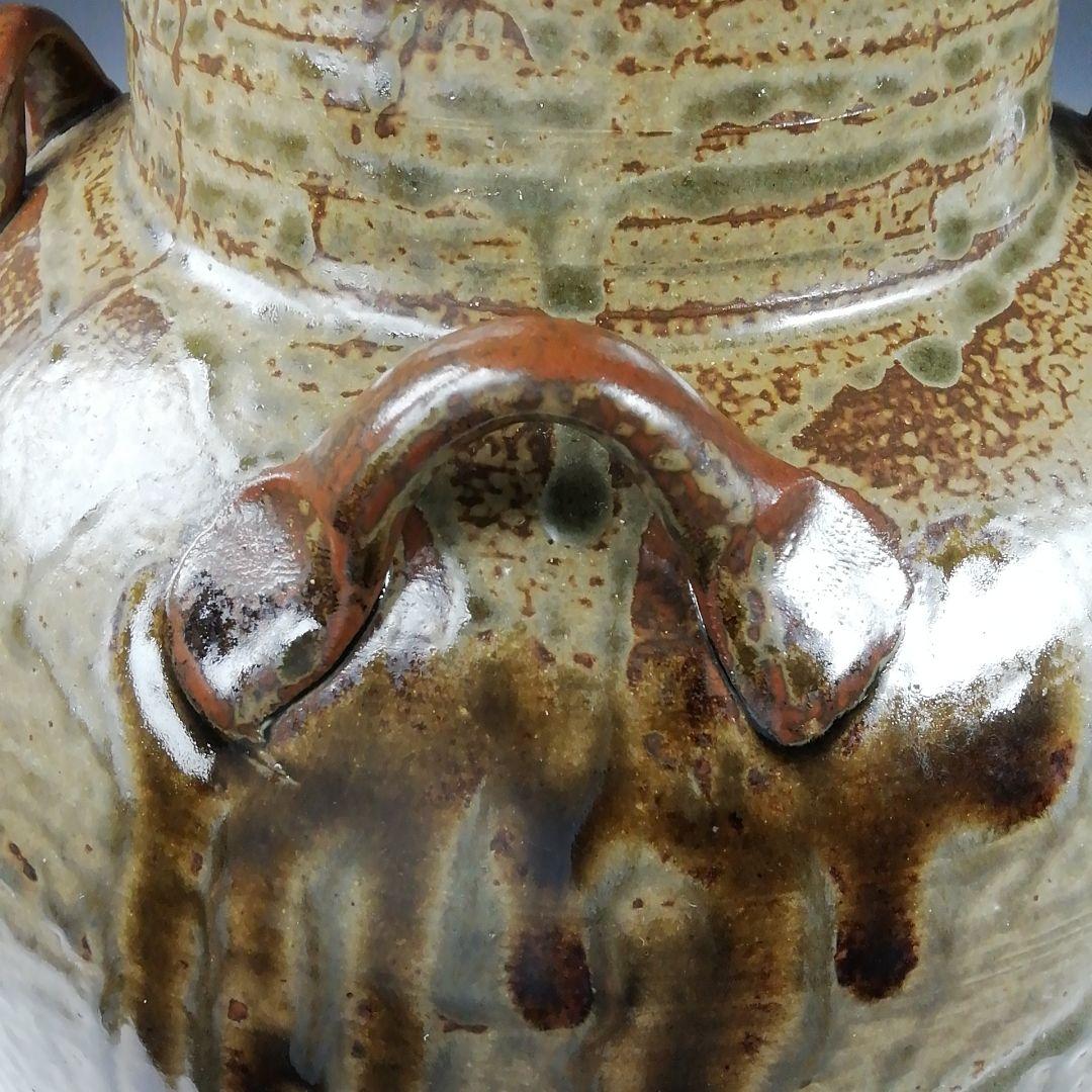 Ｔ８５２　飾壷　『丹波焼』『茶壷』『尾中窯　市野信水 作』　共箱　茶道具