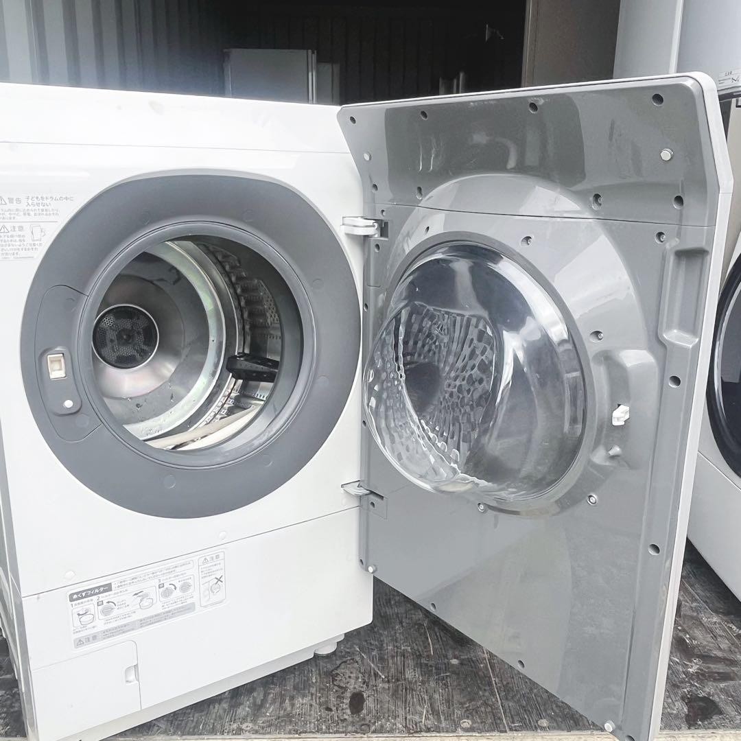 345取付無料！SHARP熱乾燥搭載 おしゃれミラーデザイン ドラム式洗濯機