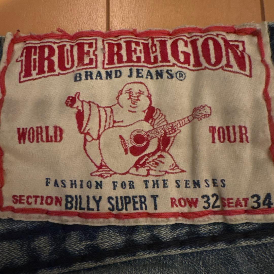 希少‼️黒ステッチTrue Religion super t 極太ステッチ y2k