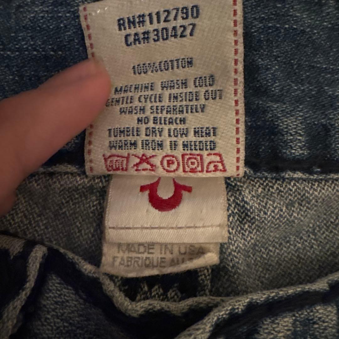 希少‼️黒ステッチTrue Religion super t 極太ステッチ y2k