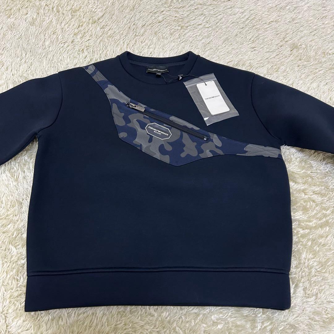 【新品未使用】EMPORIO ARMANI 迷彩ポケット付きスウェット142cm