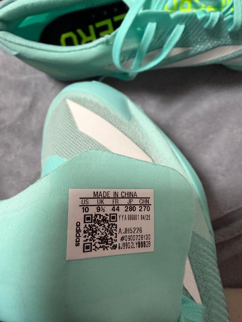 新品adidas ADIZERO FINESSEスパイク28.0ミントグリーン