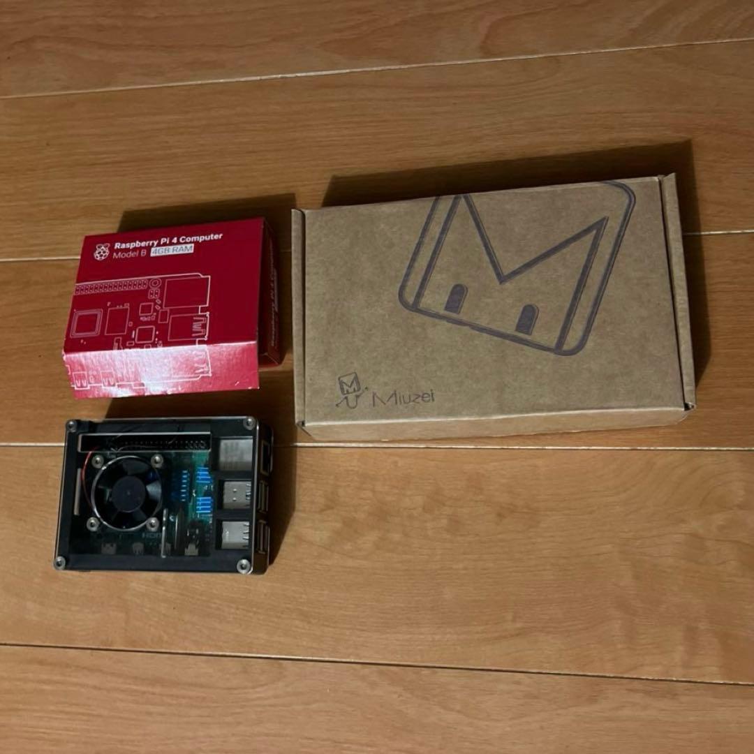 Raspberry Pi 4B 4GB （ケース、電源付き）