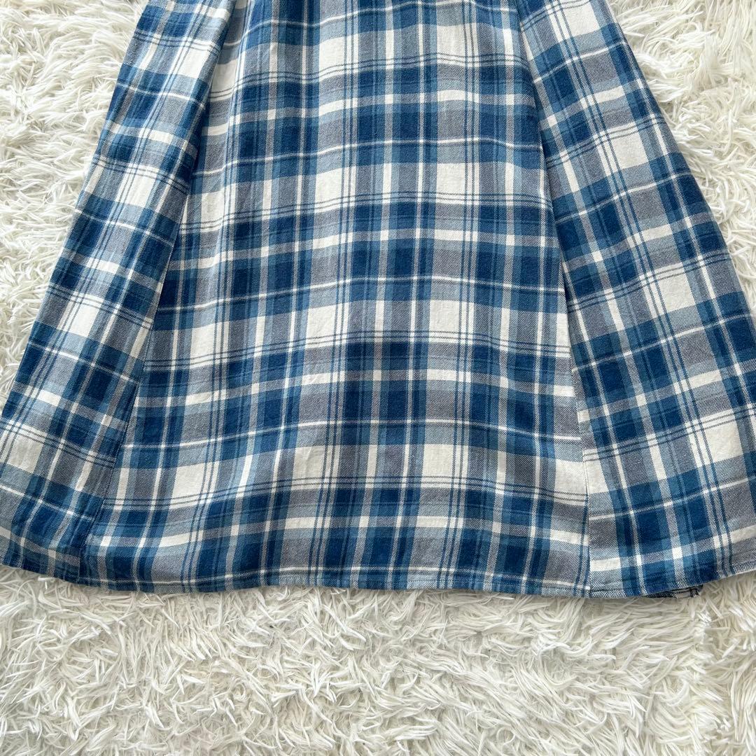 ✨美品✨ ポロラルフローレン チェック柄コットンツイルシャツドレス マキシ丈