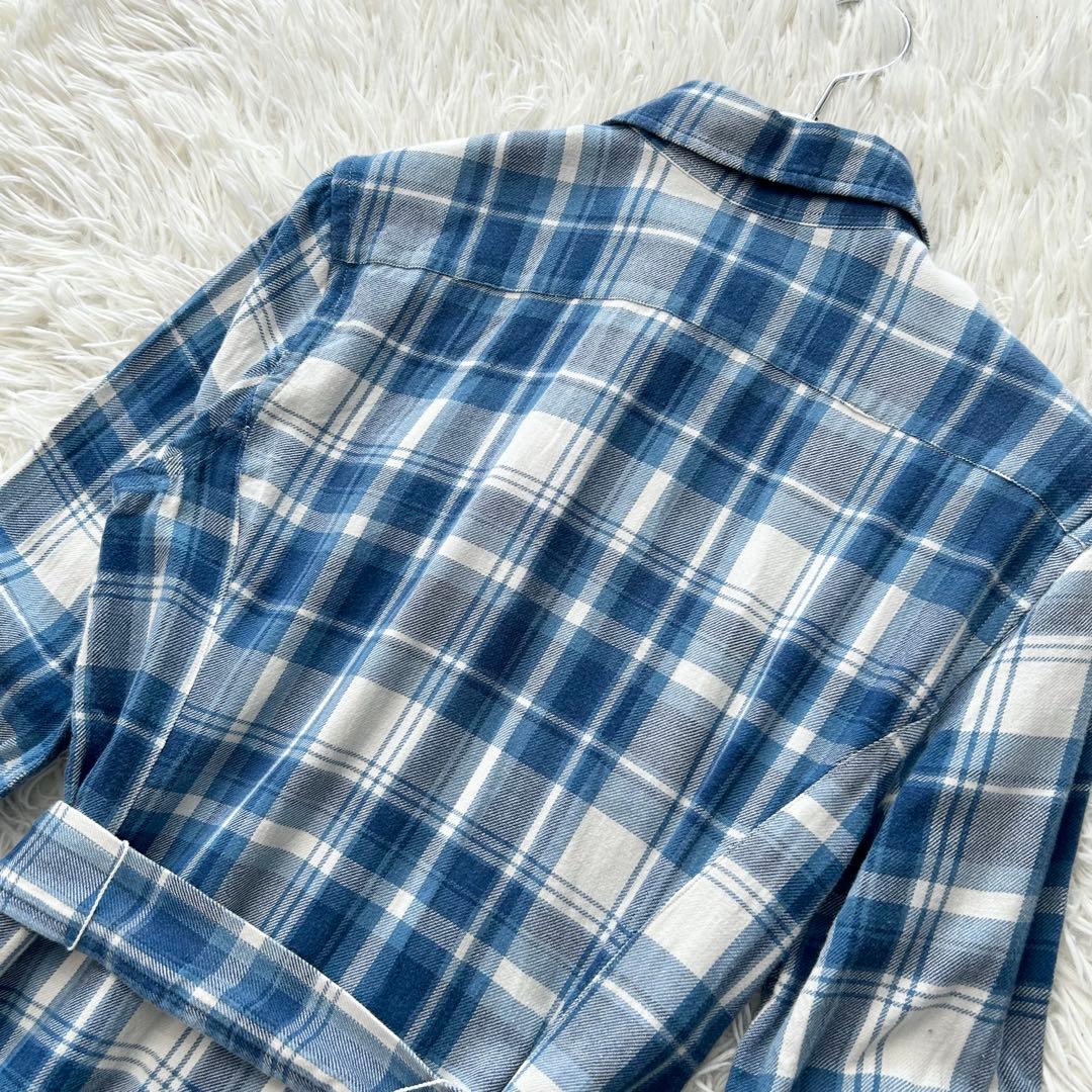 ✨美品✨ ポロラルフローレン チェック柄コットンツイルシャツドレス マキシ丈