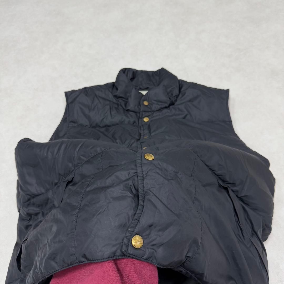 古着 80s エルエルビーン ダウンベスト ジャケット ブラック 黒 ②