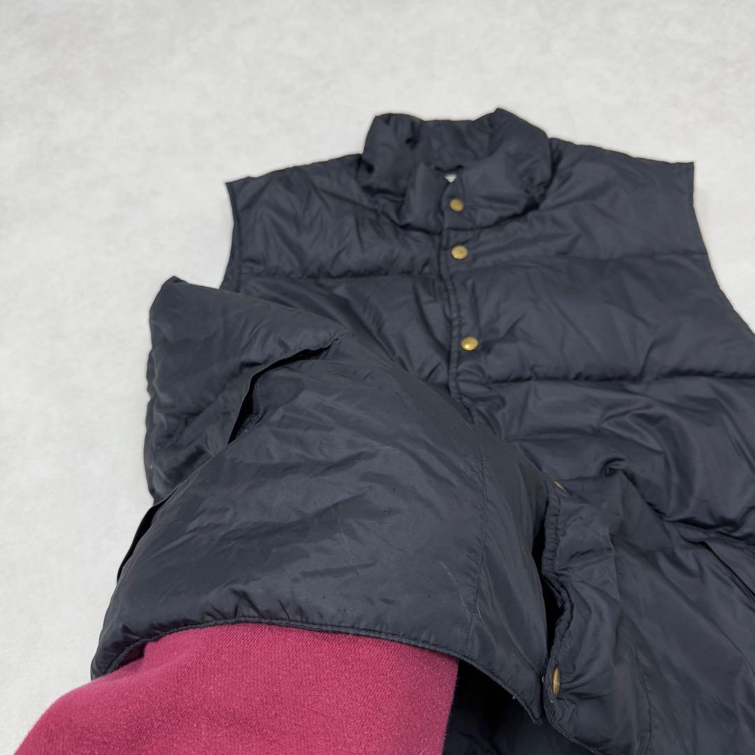 古着 80s エルエルビーン ダウンベスト ジャケット ブラック 黒 ②