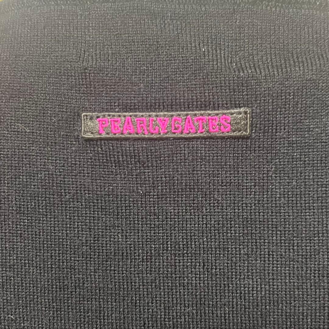 パーリーゲイツ　長袖セーター　ニット　ブラック　レディース　ロゴ