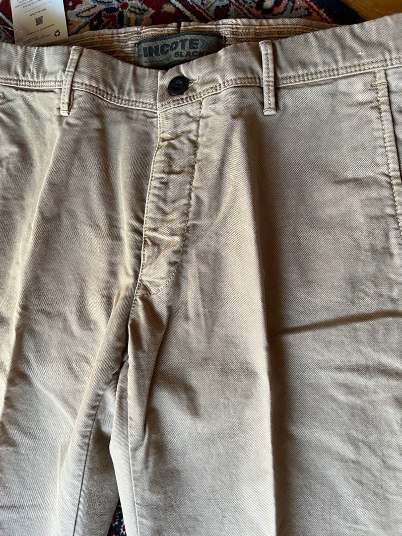 新品/INCOTEX SLACKS（インコテックス）33/SLIMストレッチチノ