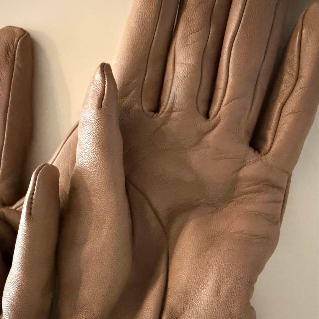 エルメス　ミンク革グローブ