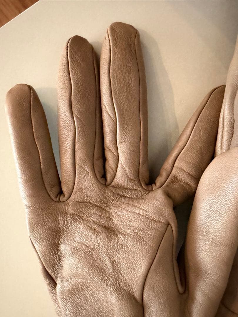 エルメス　ミンク革グローブ