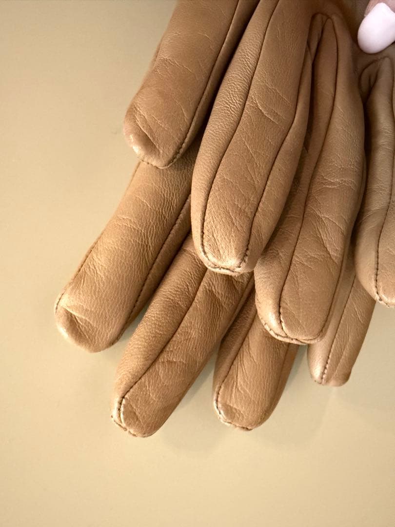 エルメス　ミンク革グローブ