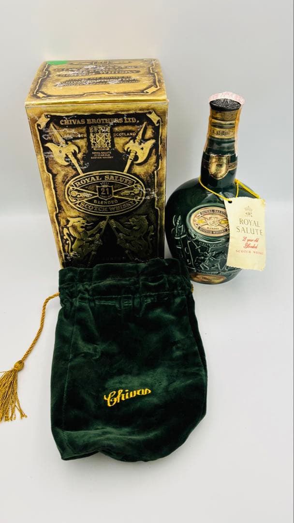 未開栓 ロイヤルサルート 21年 緑 陶器ボトル 700ml 1042g