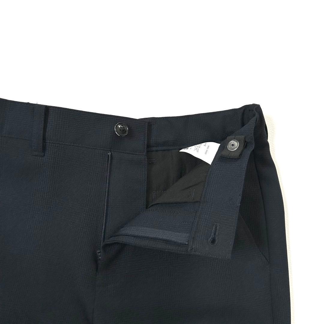 1229y美品 ビームス 男の子スーツ4点セット チェック 紺 140