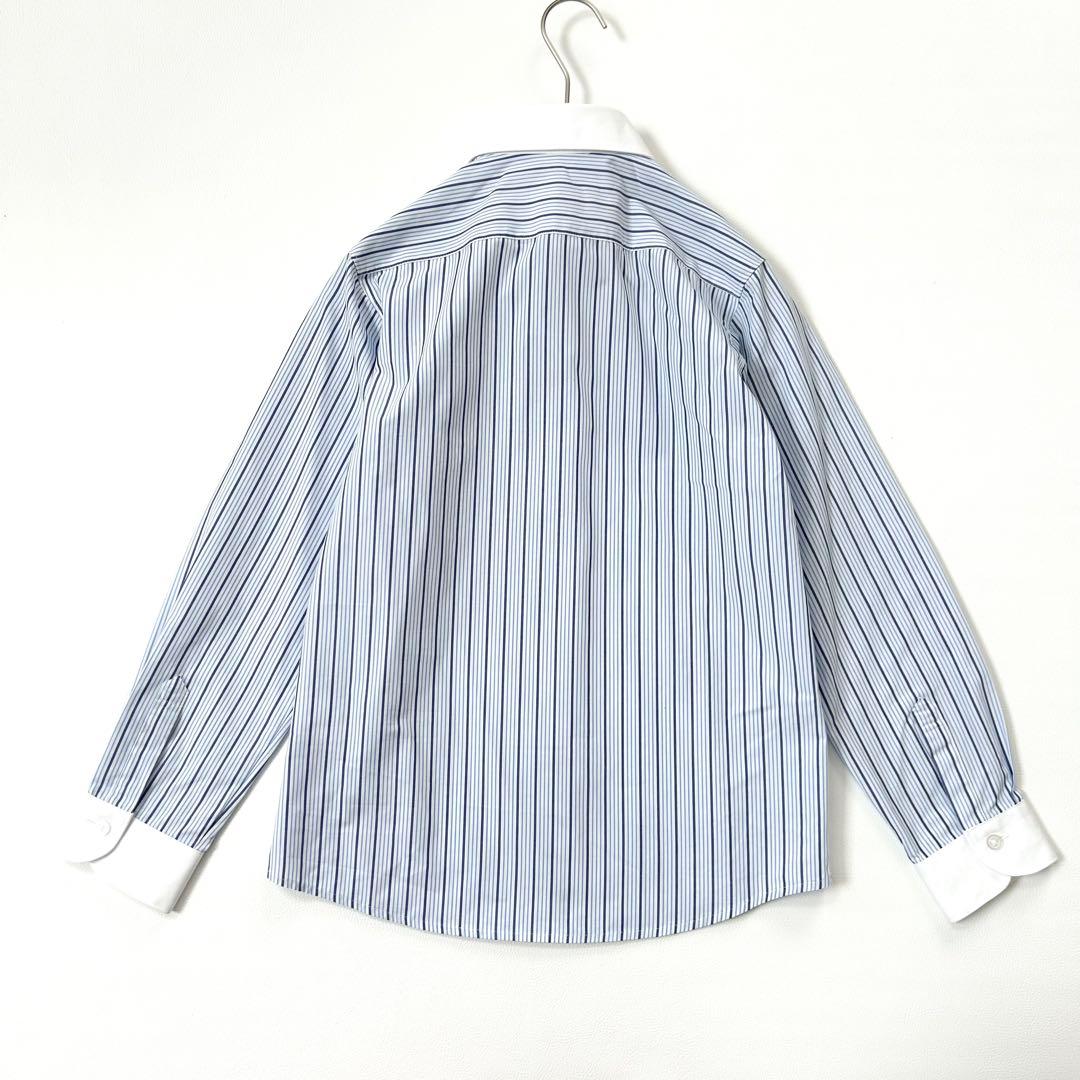 1229y美品 ビームス 男の子スーツ4点セット チェック 紺 140