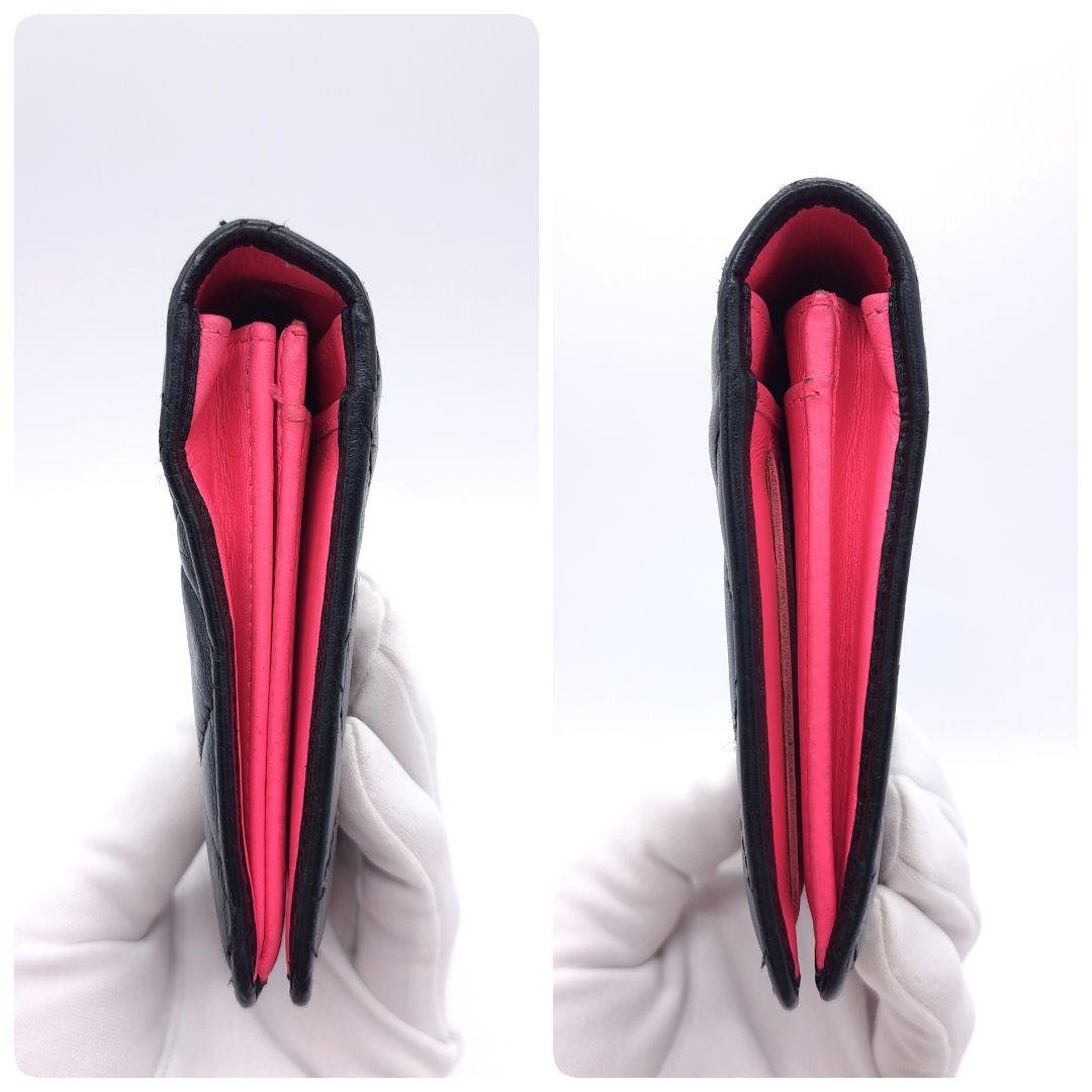 CHANEL シャネル カンボンライン 二つ折 長財布 キルティング