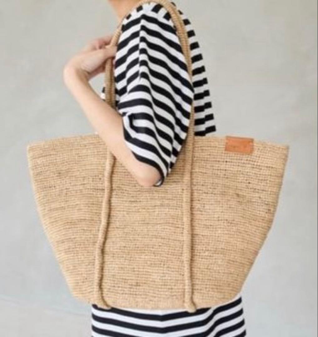 agnès b. アニエスベー TANA ラフィアトートバッグ　カゴバッグ