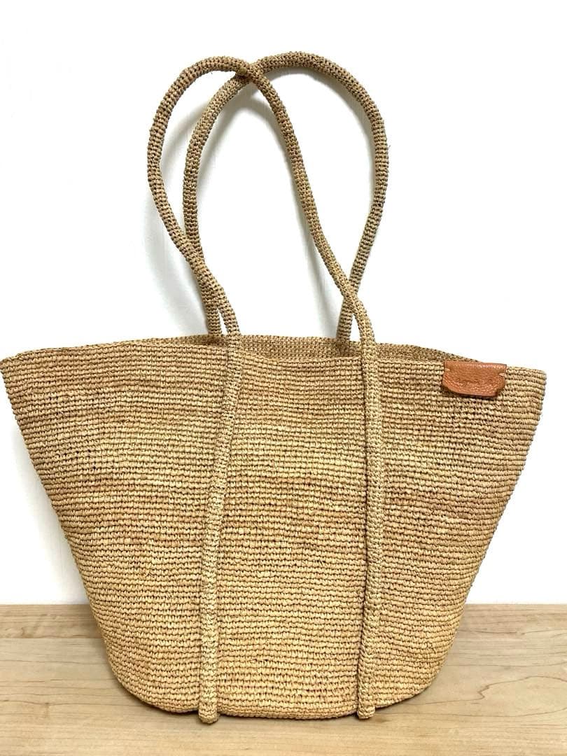 agnès b. アニエスベー TANA ラフィアトートバッグ　カゴバッグ
