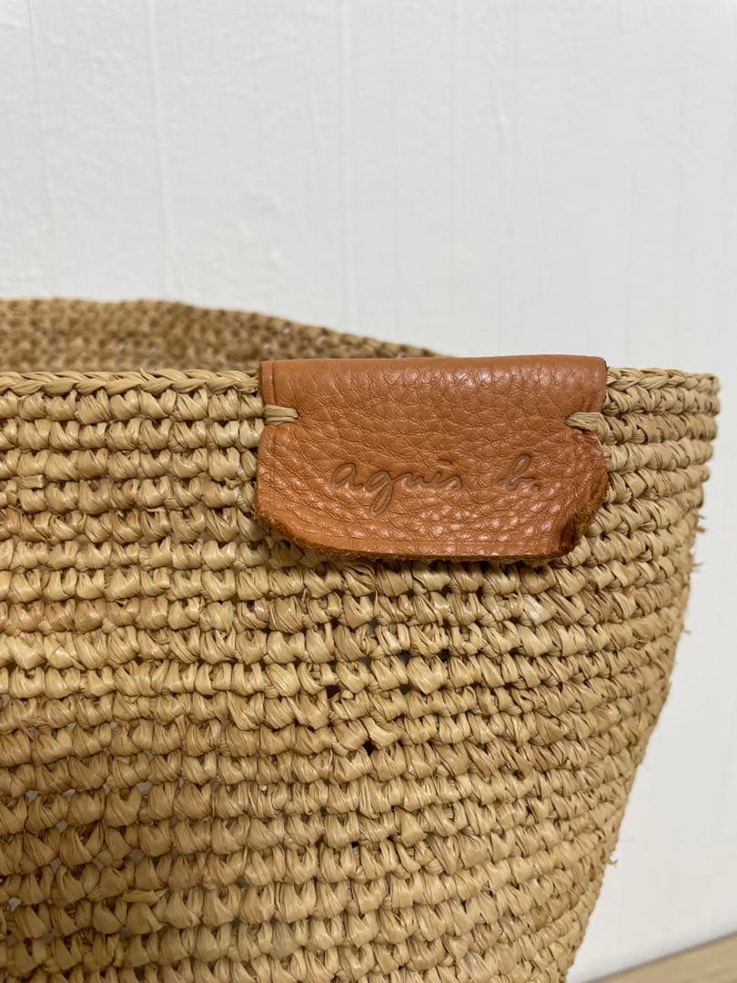 agnès b. アニエスベー TANA ラフィアトートバッグ　カゴバッグ