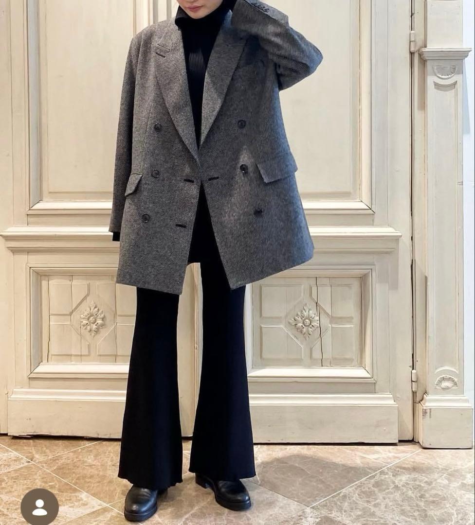 Venit グレー ダブルブレスト ウールコート