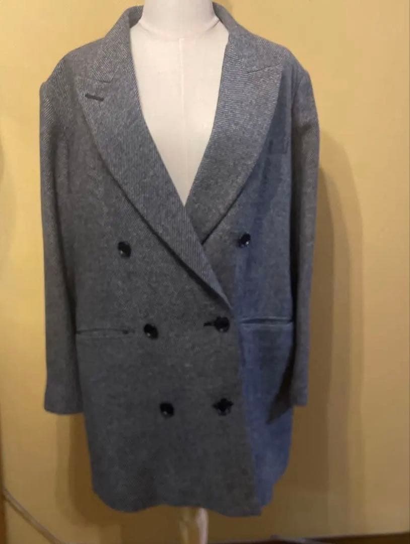 Venit グレー ダブルブレスト ウールコート