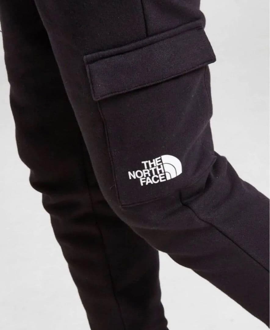 【海外限定】TNF カーゴパンツ メンズ　ジュニア　ブラック　 170