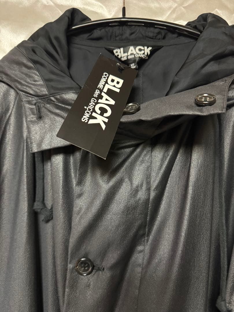 BLACK COMME des GARCONS◆モッズコート/XL/ブラック
