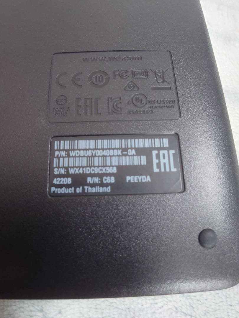 WD WESTERN DIGITAL ポータブルHDD 4TB 2.5インチ