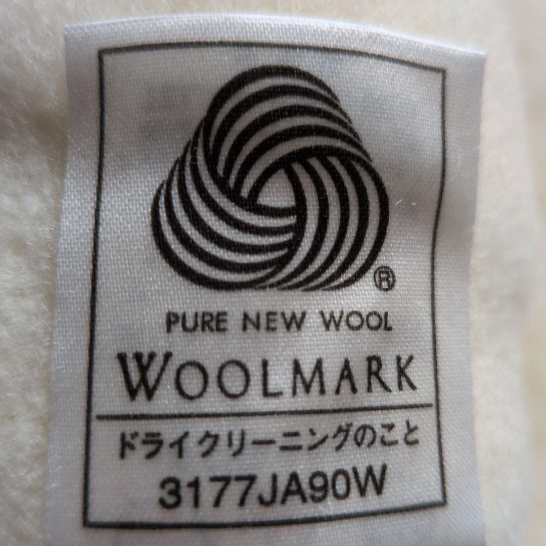 新品未使用品 泉州匠の彩カシミア 入りラムウール純毛毛布 花柄刺繍