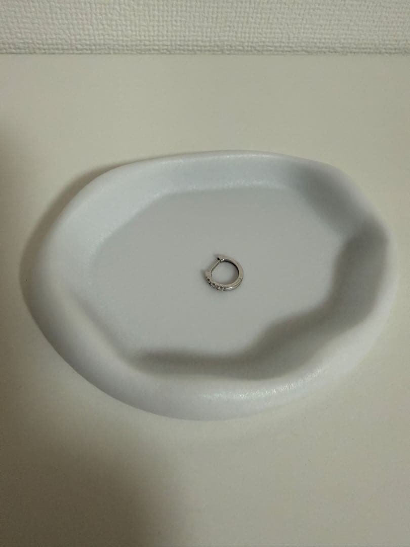 TUTUMI | K10ホワイトゴールドダイヤモンドピアス（片耳）