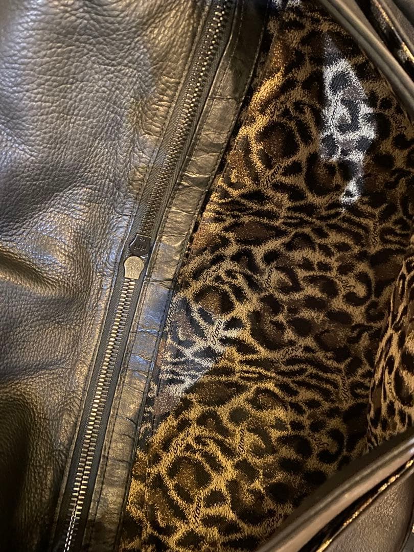 Roen アーカイブ　レザー　ショルダーバッグ　ドクロ　激レア　切りっぱなし