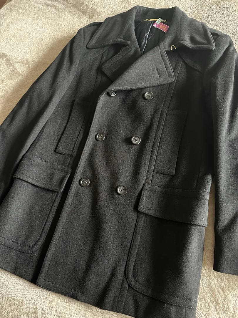 美品【Dolce&Gabbana】カシミア混/Pコート/ダブルブレスト/48