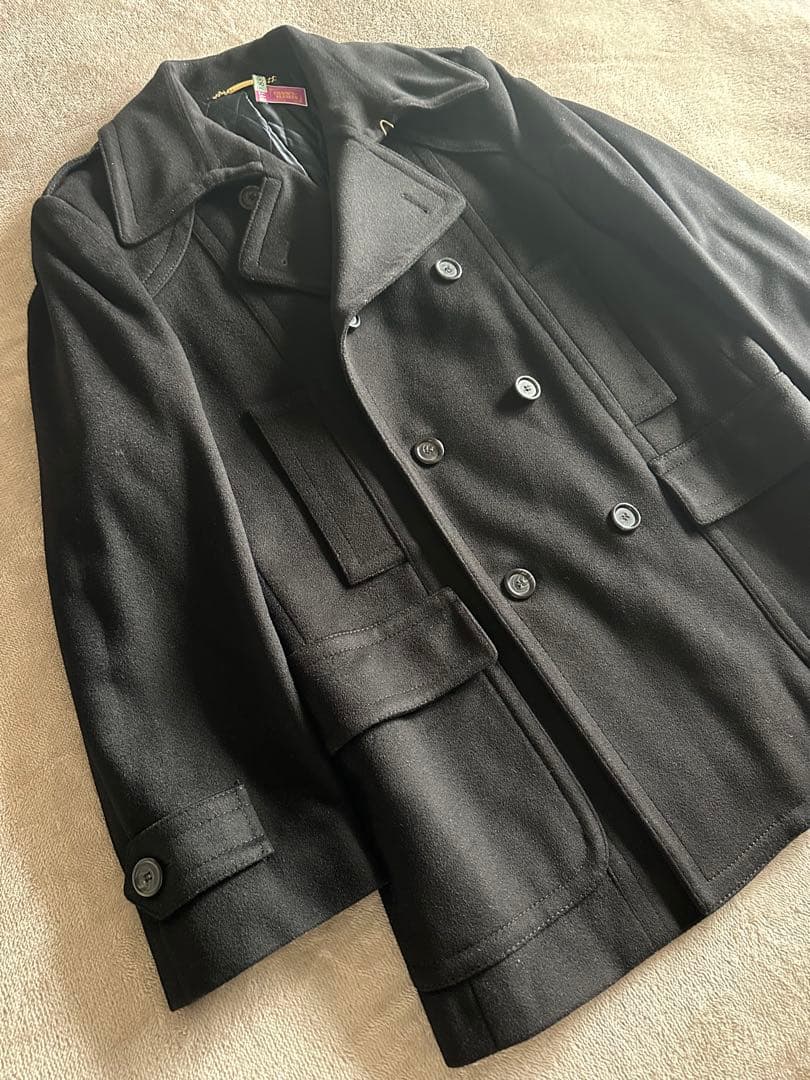 美品【Dolce&Gabbana】カシミア混/Pコート/ダブルブレスト/48