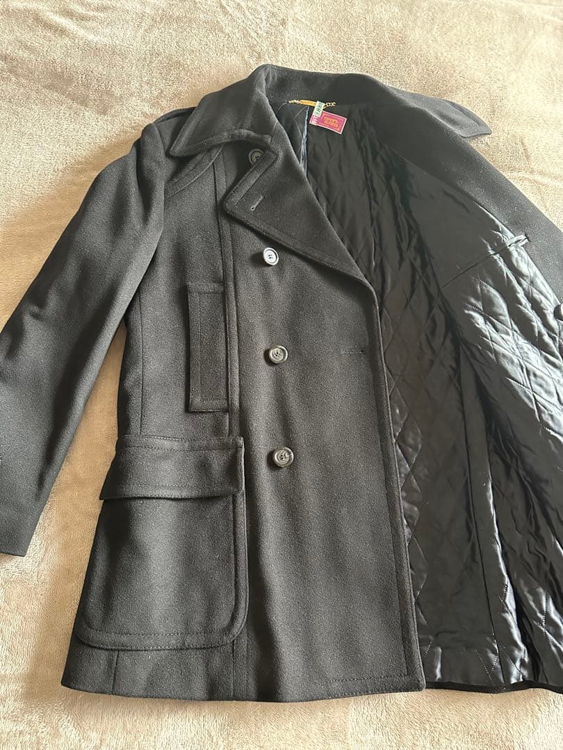 美品【Dolce&Gabbana】カシミア混/Pコート/ダブルブレスト/48