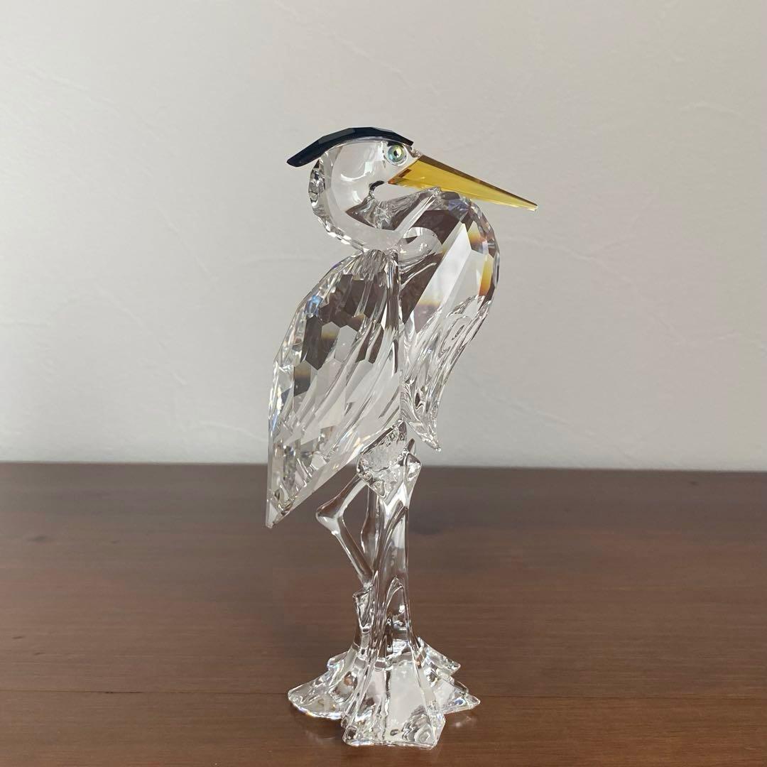 SWAROVSKI スワロフスキー クリスタル サギ 置物