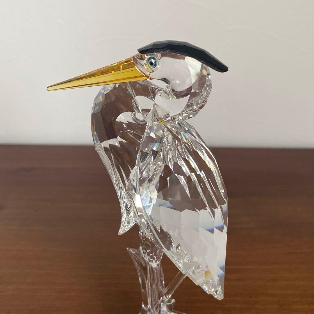 SWAROVSKI スワロフスキー クリスタル サギ 置物
