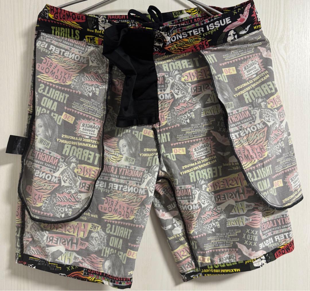 ヒステリックグラマー 水陸両用 2way スイムショーツ M 総柄パンツ
